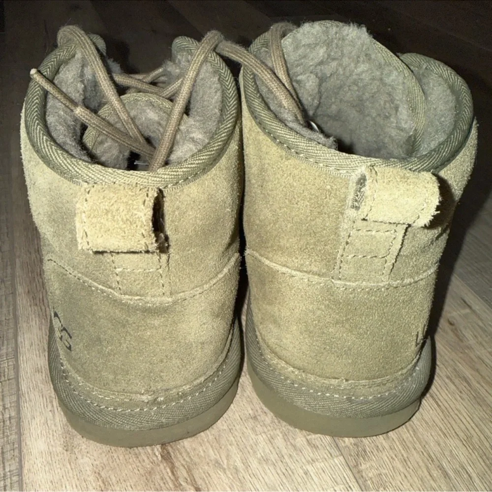 UGG Neumel Chukka Lace-Up Pull On Boots- Green, Women's Size 8